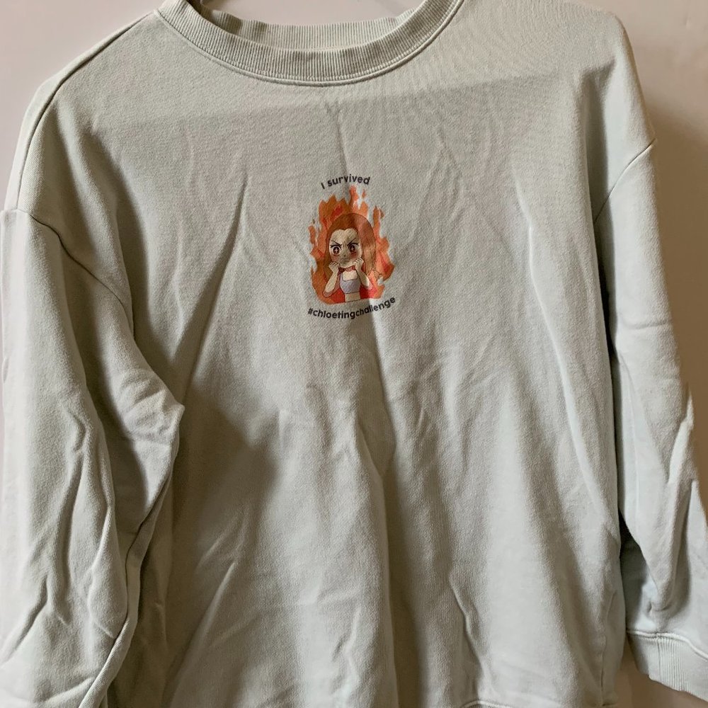 CHLOE TING MATCHA GREEN PULLOVER CREWNECK